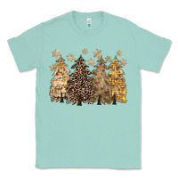 Seafoam merry christmas leopard trees Classic Tee - CowGirlArtShop
