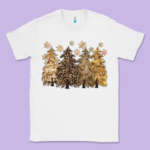 Merry Christmas Leopard Trees Classic Tee Designed By Cowgirlartshop