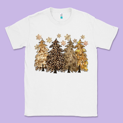 Merry Christmas Leopard Trees Classic Tee Designed By Cowgirlartshop