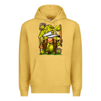 Antique Gold softball gnome Premium Hoodie - SublimationCraftShop
