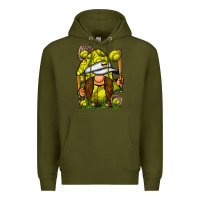 Army Green softball gnome Premium Hoodie - SublimationCraftShop