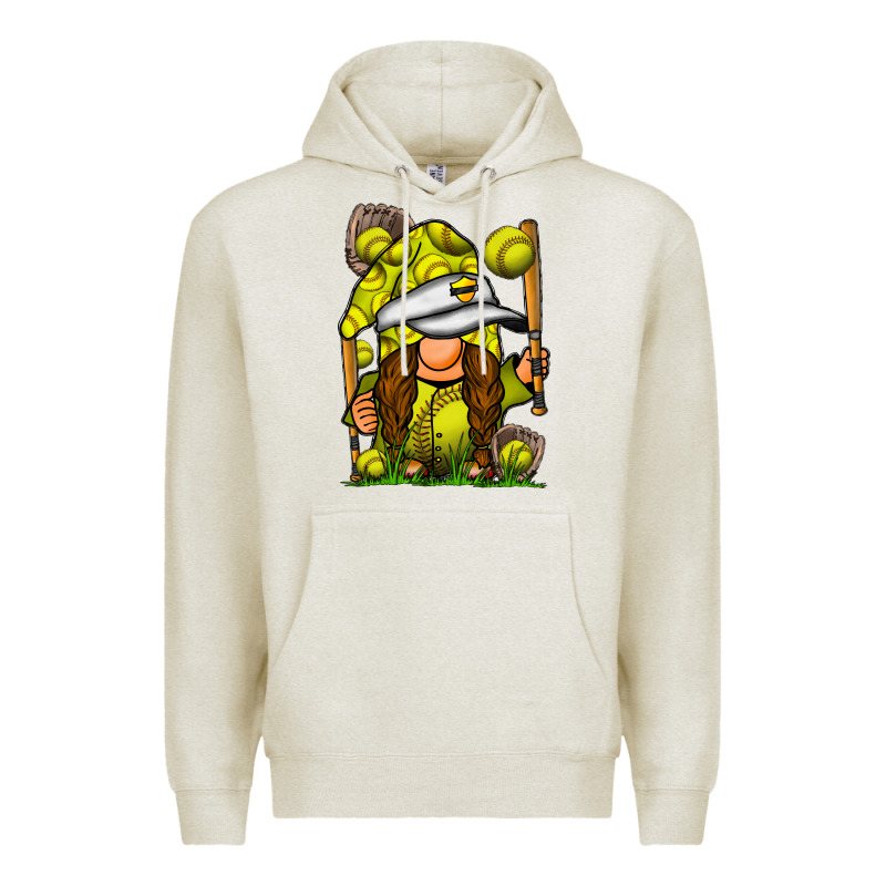 Softball Gnome Premium Hoodie by SublimationCraftShop | Teevron