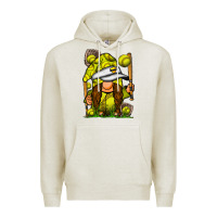 Oatmeal Heather softball gnome Premium Hoodie - SublimationCraftShop