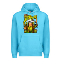 Ocean Blue softball gnome Premium Hoodie - SublimationCraftShop