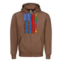 Chestnut autism american flag Zipper Hoodie - AdoDesignShop
