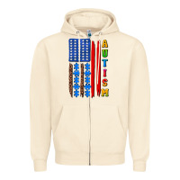 Sandshell autism american flag Zipper Hoodie - AdoDesignShop