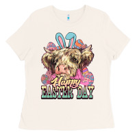 Bone Happy Easter Day cow Ladies Tee - HowdyJamesFarm