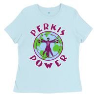 Baby Blue heavyweights power Ladies Tee - DesigneFamous