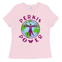 Bubblegum Pink heavyweights power Ladies Tee - DesigneFamous