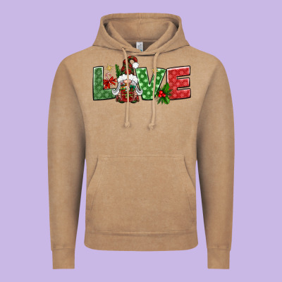 Love Christmas Gnome Vintage Hoodie Designed By Bundleandbundleshop