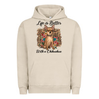 Pigment French Oak life is better with a chihuahua Urban Hoodie - JahusDesignShop