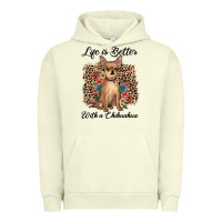 Pigment Pistachio life is better with a chihuahua Urban Hoodie - JahusDesignShop