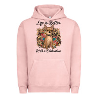 Pigment Salmon life is better with a chihuahua Urban Hoodie - JahusDesignShop