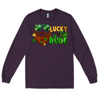 Plum lucky dude saint patrick's bearded man Long Sleeve Tee - FaDigitalArtStudio