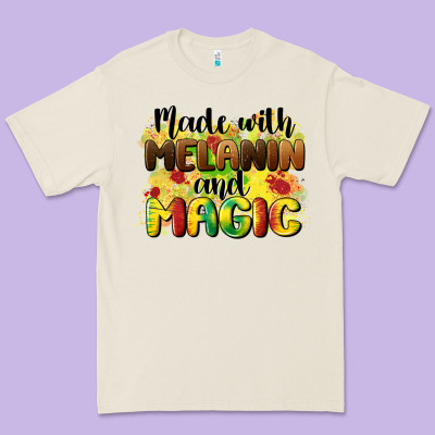 Made With Melanin And Magic Premium Tee Designed By Cowgirlartshop