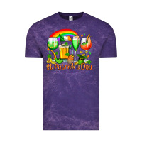 Cloud Purple St. Patrick's wine glasses Vintage Tee - OliviaCreatesArt