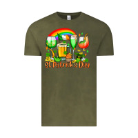 Vintage Olive St. Patrick's wine glasses Vintage Tee - OliviaCreatesArt