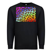 Black leopard background rainbow 3200x2400 Premium Sweatshirt - AdoDesignShop