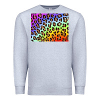 Heather Grey leopard background rainbow 3200x2400 Premium Sweatshirt - AdoDesignShop