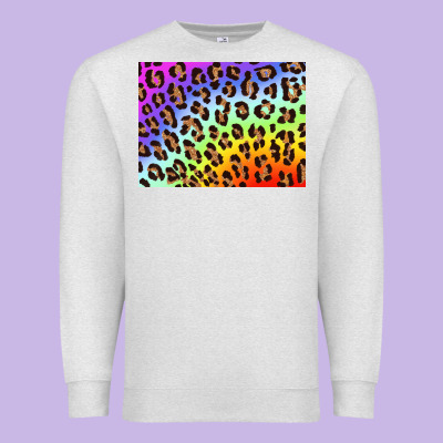 Leopard Background Rainbow 3200x2400 Premium Sweatshirt Designed By Adodesignshop