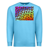 Ocean Blue leopard background rainbow 3200x2400 Premium Sweatshirt - AdoDesignShop
