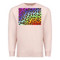 Pale Pink leopard background rainbow 3200x2400 Premium Sweatshirt - AdoDesignShop