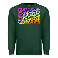 Sports Green leopard background rainbow 3200x2400 Premium Sweatshirt - AdoDesignShop