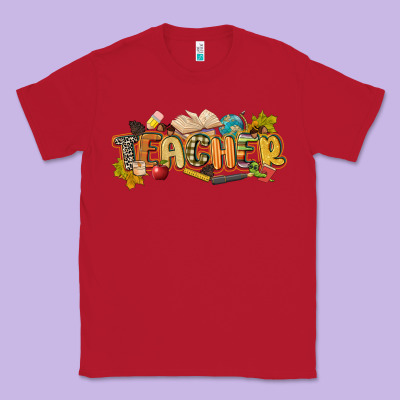 Fall Teacher Classic Tee Designed By Cowgirlartshop
