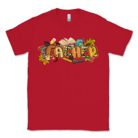 Red fall teacher Classic Tee - CowGirlArtShop