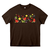 Chocolate Brown summer fruits Heavy Core Tee - TumblerDesignByShophia