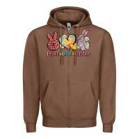 Chestnut peace love easter Zipper Hoodie - AdoDesignShop
