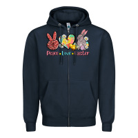 Navy peace love easter Zipper Hoodie - AdoDesignShop