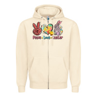 Sandshell peace love easter Zipper Hoodie - AdoDesignShop