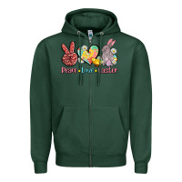 Sports Green peace love easter Zipper Hoodie - AdoDesignShop