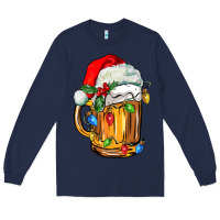 Navy christmas beer Long Sleeve Tee - FaDigitalArtStudio