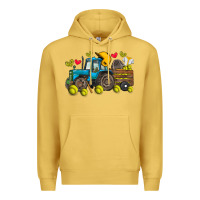 Antique Gold softball tractor Premium Hoodie - SublimationCraftShop