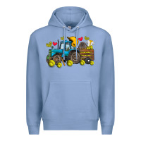 Colony Blue softball tractor Premium Hoodie - SublimationCraftShop