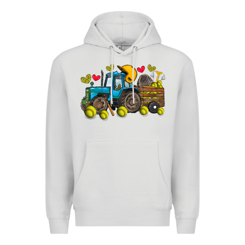Softball Tractor Premium Hoodie by SublimationCraftShop | Teevron