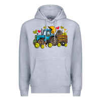 Heather Grey softball tractor Premium Hoodie - SublimationCraftShop