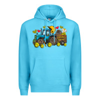 Ocean Blue softball tractor Premium Hoodie - SublimationCraftShop