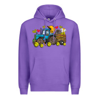 Purple softball tractor Premium Hoodie - SublimationCraftShop