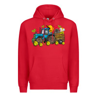 Red softball tractor Premium Hoodie - SublimationCraftShop