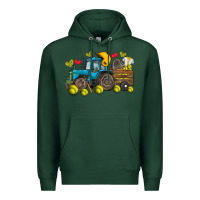 Sports Green softball tractor Premium Hoodie - SublimationCraftShop