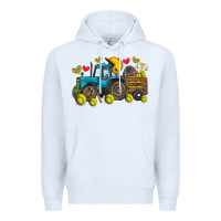 White softball tractor Premium Hoodie - SublimationCraftShop