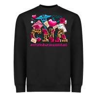 Black valentines day cna certified nursing assistant Heavyweight Sweatshirt - AdoDesignShop