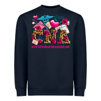 Navy valentines day cna certified nursing assistant Heavyweight Sweatshirt - AdoDesignShop