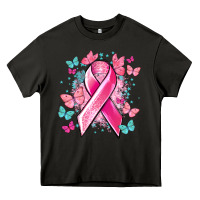 Asphalt Breast Cancer ribbon Cancer Awareness Heavy Core Tee - HowdyJamesFarm