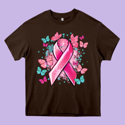 Breast Cancer Ribbon Cancer Awareness Heavy Core Tee Designed By Howdyjamesfarm
