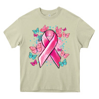 Mossy Breast Cancer ribbon Cancer Awareness Heavy Core Tee - HowdyJamesFarm