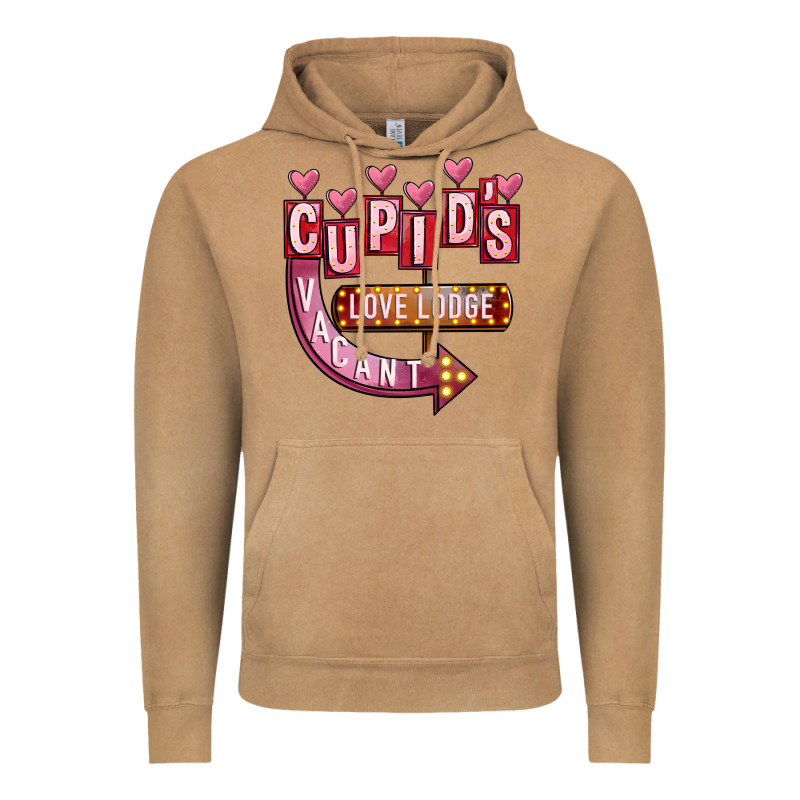 Valentines Day Cupid's Love Lodge Vintage Hoodie by FaDigitalArtStudio | Teevron